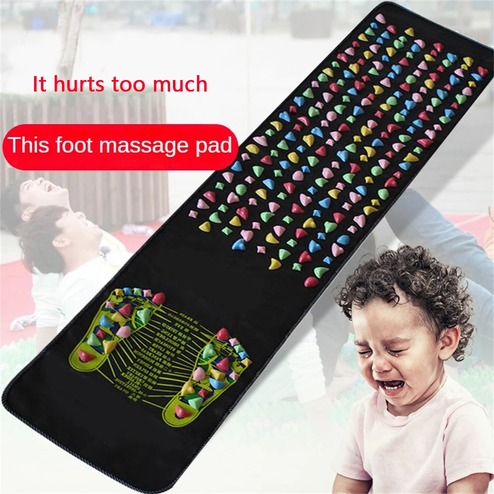 Foot Massage Mat Healthy Acupuncture Foot Mat Reflexology Walk Stone Leg Pad Pain Relief Healthcare Acupressure Mat Massageador