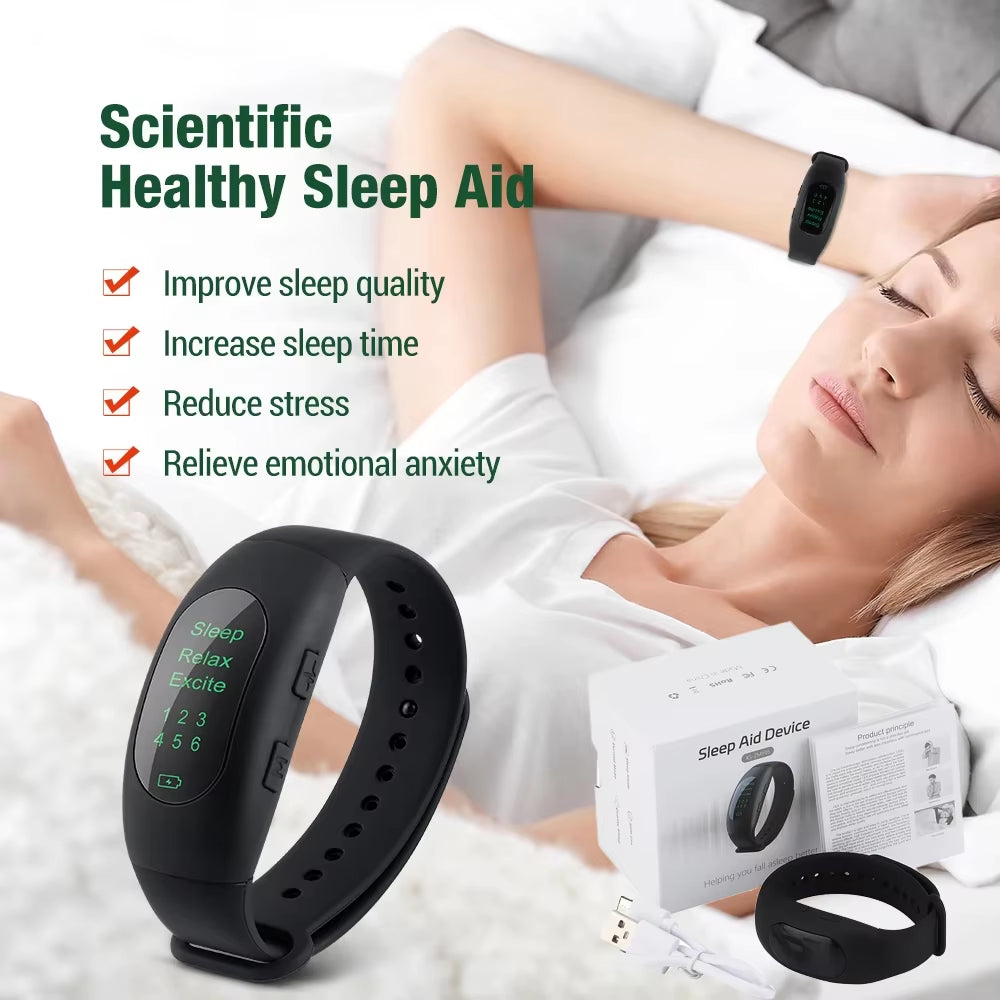 CES Sleep Aid anti Snore Wristwatch Sleep Device Help Sleep Relieve Anxiety Fast Sleep Microcurrent Pulse Improve Sleep Quality