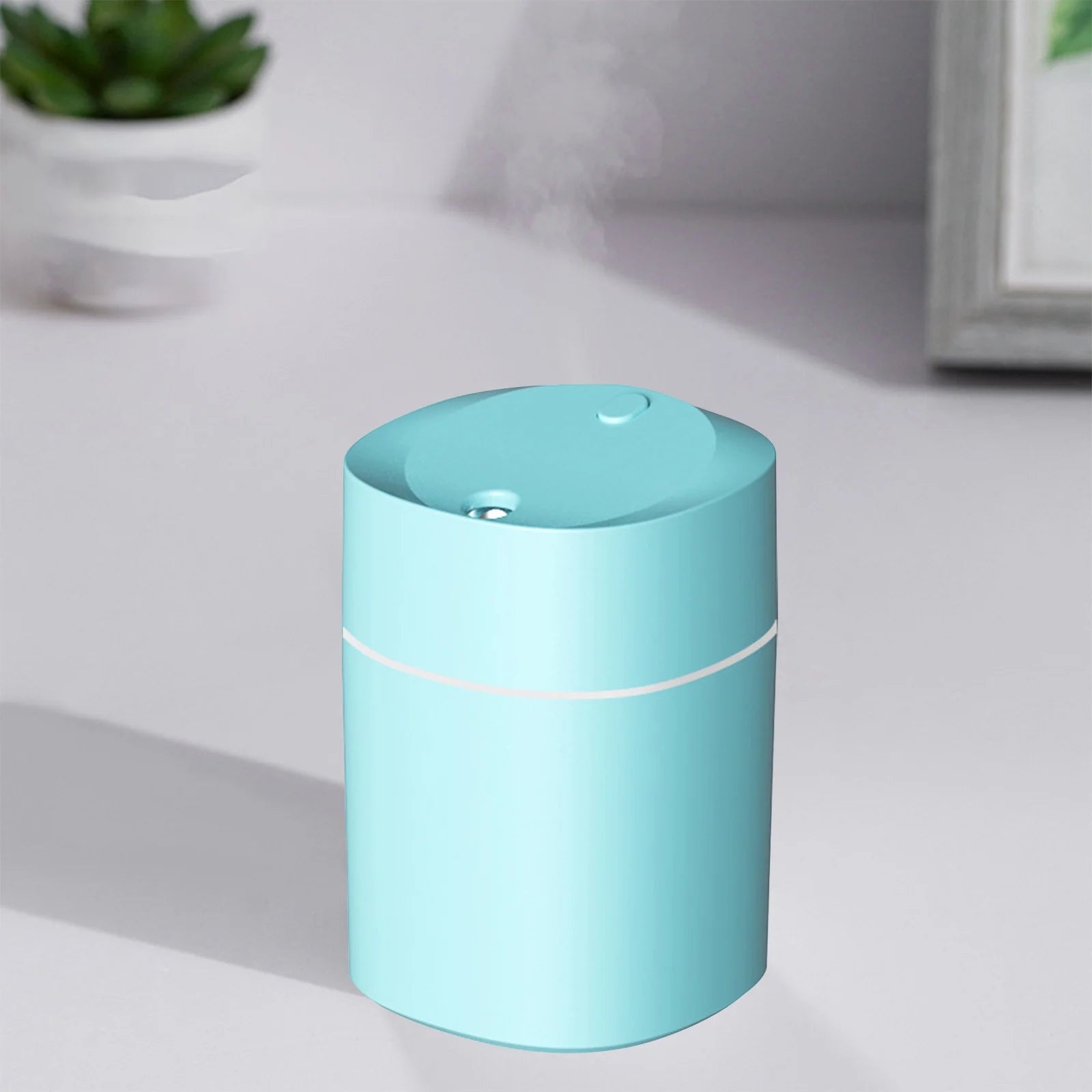 Portable Desk Humidifier, Cool Mist Humidifier, Small Humidifier for Home Bedroom Office, Plants, Colorful Night Light Function