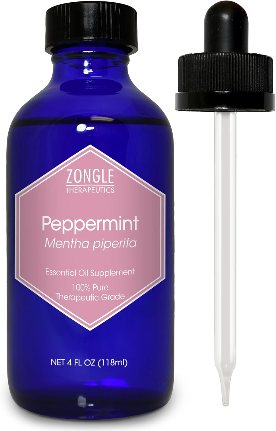 Peppermint Oil, Food Grade, Edible, for Digestion, IBS, Hair – 100% Pure, Peppermint Essential Oil, Mint Oil, Safe for Ingestion, by , 4 OZ